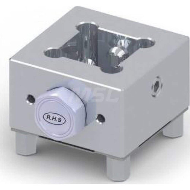 Rapid Holding Systems RHS-E4320S2.5-1 EDM Electrode Holders; Maximum Electrode Size (mm): 25 ; Electrode Shape Compatibility: Square/Round ; Flushing Duct: Yes ; With Plate: Yes ; Hardened: Yes