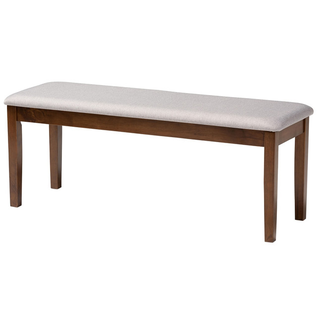 WHOLESALE INTERIORS, INC. 2721-10917 Baxton Studio Teresa Dining Bench, Walnut Brown/Gray