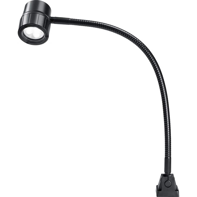 Waldmann Lighting 113261000-1183 Machine Lights; Machine Light Style: Spot with Gooseneck ; Lamp Technology: LED ; Voltage: 100 to 240 V ; Wattage: 6 ; Color: Black ; Mount Type: Screw