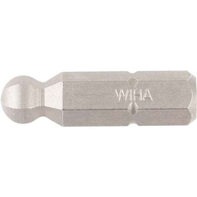 Wiha 71704 Hex Screwdriver Insert Bit: 1/4" Drive, 1" OAL