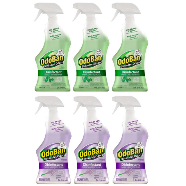 DRAGON TREE DISTRIBUTORS 91SPRAY6CT-OD OdoBan Odor Eliminator Disinfectant Spray, Original Eucalyptus And Lavender Scent, 32 Oz Bottle, Case Of 6 DRAGON TREE DISTRIBUTORS 91SPRAY6CT-OD OdoBan Odor Eliminator Disinfectant Spray, Original Eucalyptus And Lavender Scent, 32 Oz Bottle, Case Of 6