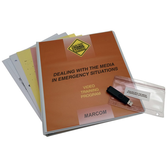 Marcom V000DALUEW Multimedia Training Kits & Packages; Kit Type: Multimedia Training ; Topic: Dealing with Media ; Language: English ; Training Program Title: Dealing with the Media in Emergency Situations ; Media Format: USB ; Run Time: 14min