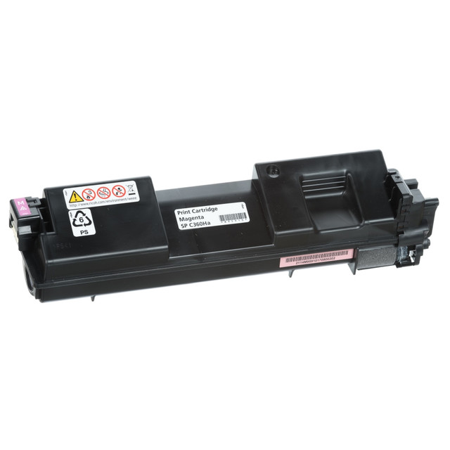 Compatible Lanier models: SP : C360 DNw.  . Compatible Ricoh models: SP : C360DNw, C360SFNw, C361SFNw.  . Compatible Savin models: SP C360 DNw.  .    Get amazing archives and representation with laser print technology  Features Magenta print color to better suit your requirements with maximum efficiency  Toner Cartridge offers maximum printing efficiency with added usability  Yields up to 5,000 pages.  Helps Avoid Waste - Designed for extended use, helping reduce or eliminate material use and potentially save money.  Recycling solution - designed to encourage recycling, helping you divert materials from landfill.