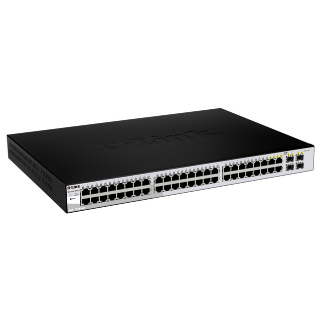 D-LINK SYSTEMS USA, INC. D-Link DGS-1210-52  DGS-1210-52 Websmart Gigabit Switch with 48 1000Base-T and 4 SFP Ports - 48 Ports - Manageable - Gigabit Ethernet - 10/100/1000Base-T, 1000Base-X - 2 Layer Supported - 4 SFP Slots - Twisted Pair, Optical F