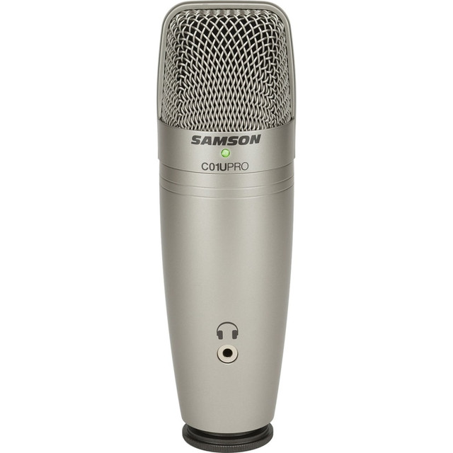 SAMSON TECHNOLOGIES CORPORATION SAC01UPRO Samson C01U PRO Wired Condenser Microphone - Mono - 20 Hz to 20 kHz - Shock Mount - USB, Mini-phone SAMSON TECHNOLOGIES CORPORATION SAC01UPRO Samson C01U PRO Wired Condenser Microphone - Mono - 20 Hz to 20 kHz - Shock Mount - USB, Mini-phone