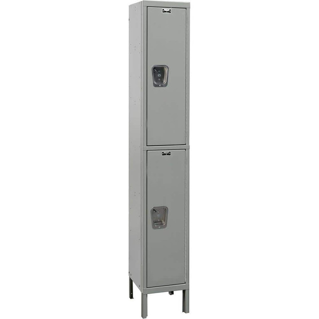 Hallowell UY1848-2HG Lockers; Locker Style: Horizontal ; Locker Configuration: 1-Wide ; Assembled: No ; Shelf Capacity: 0 ; Handle Type: Recessed ; Locker Material: Steel