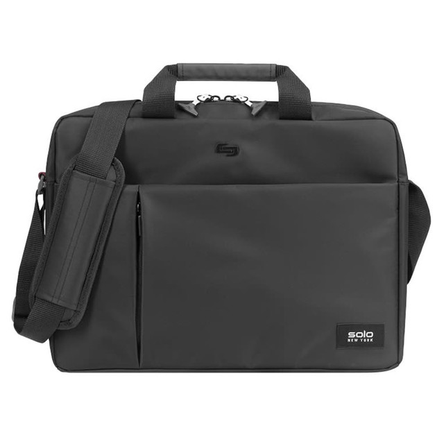 UNITED STATES LUGGAGE VAR101-4 Solo New York Lead Slim Briefcase With 15.6in Laptop Pocket, Black UNITED STATES LUGGAGE VAR101-4 Solo New York Lead Slim Briefcase With 15.6in Laptop Pocket, Black