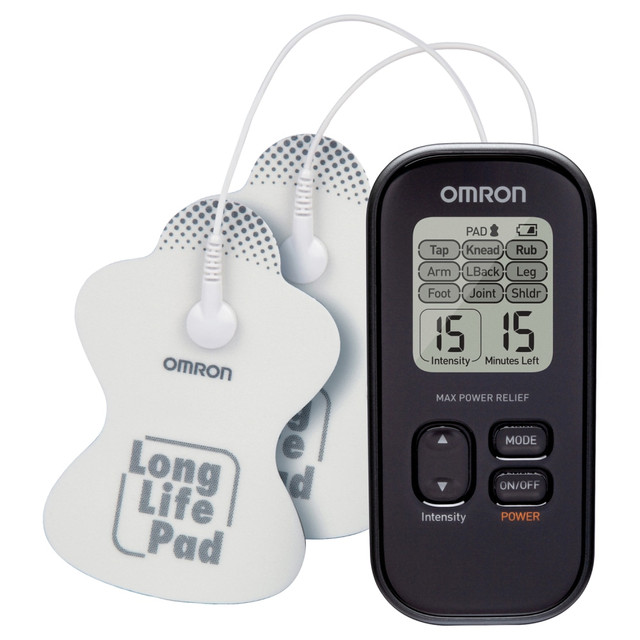 OMRON HEALTHCARE, INC. PM500 Omron PM500 Max Power Relief TENS Device, 7-1/2in x 7-1/2in, Black