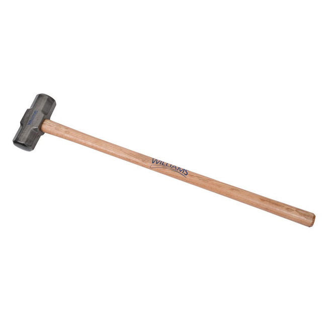 Williams SH-8A Sledge Hammers; Head Weight (Lb): 9.34 ; Head Material: Steel ; Head Weight Range: 6 - 9.9 lbs.; 6 to 9.9 Lb ; Handle Material: Wood ; Overall Length Range: 21 in and Longer ; Double/Single Face: Double