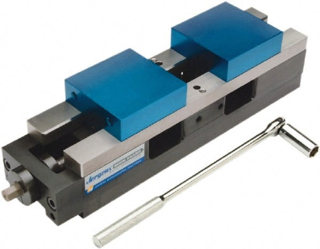 Jergens 49402SC Self-Centering Vise: 6" Jaw Width, 17-1/2" Max Jaw Opening