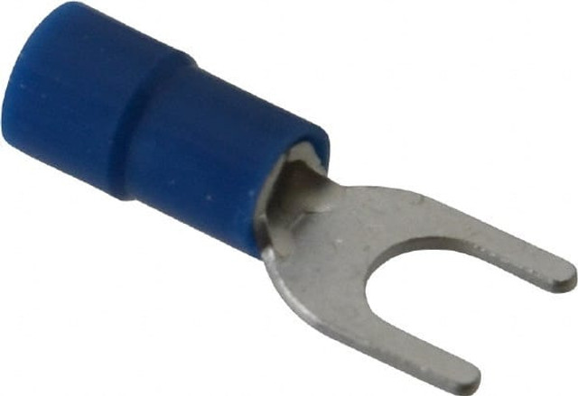 Thomas & Betts TV14-10F-XV Standard Fork Terminal: Blue, Vinyl, Partially Insulated, #10 Stud, Crimp