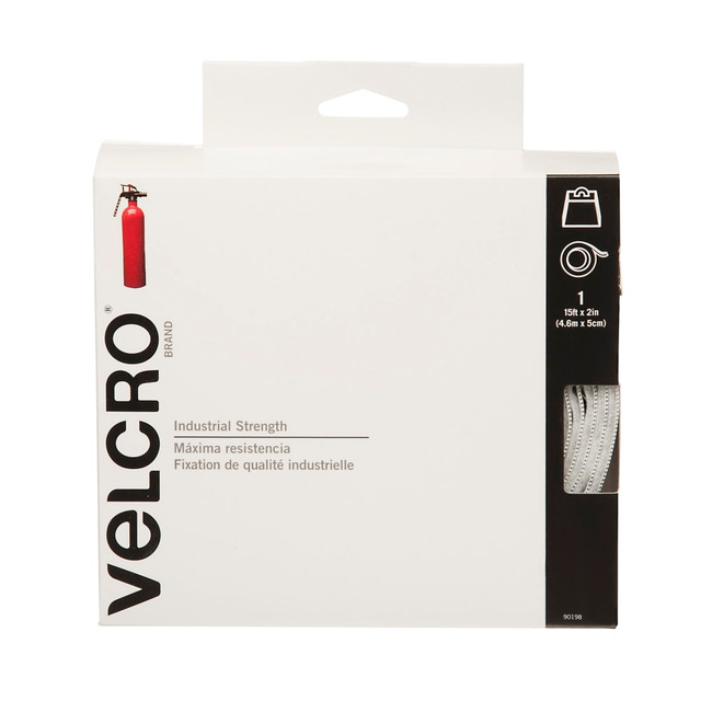 VELCRO USA INC VELCRO Brand 90198  Industrial Strength Velcro Self Stick Tape, 2in x 15ft, White
