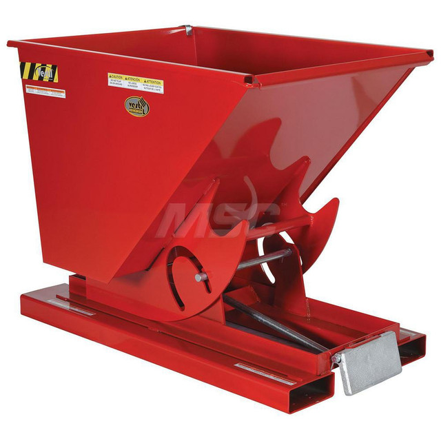 Vestil D-25-HD-SR Stationary Tilt Hopper: 6,000 lb Capacity, 26" Wide, 51.88" Long, 38.0625" High