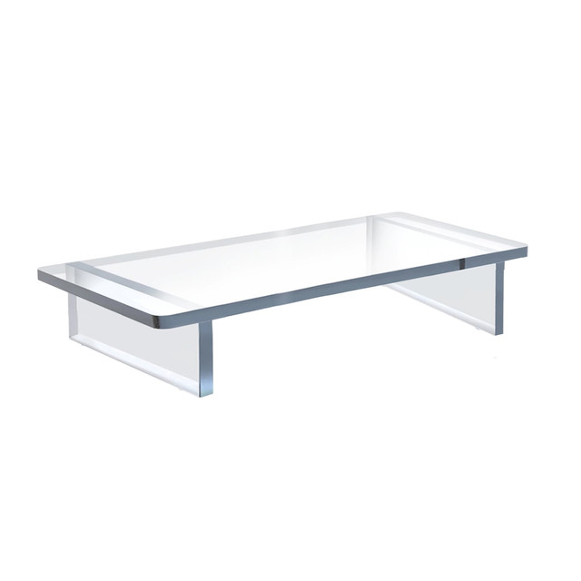 AZAR INTERNATIONAL INC Azar Displays 515373  Thick Deluxe Acrylic Riser With Bumpers, 3inH x 22inW x 10inD, Clear