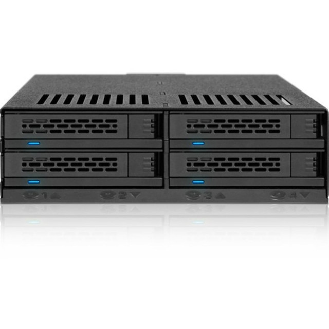 ICY DOCK MB324SP-B ExpressCage MB324SP-B Drive Enclosure for 5.25in - Serial ATA/600 Host Interface Internal - Black - 4 x Total Bay - 4 x 2.5in Bay - Metal, Plastic ICY DOCK MB324SP-B ExpressCage MB324SP-B Drive Enclosure for 5.25in - Serial ATA/600 Host Interface Internal - Black - 4 x Total Bay - 4 x 2.5in Bay - Metal, Plastic