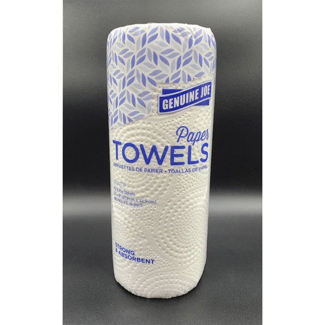 SP RICHARDS 34070 Genuine Joe 2-ply Paper Towel Rolls - 2 Ply - 9in x 11in - 70 Sheets/Roll - White - Paper - Absorbent, Soft, Perforated, Tear Resistant - For Hand, Food Service, Kitchen, Breakroom - 15 / Carton
