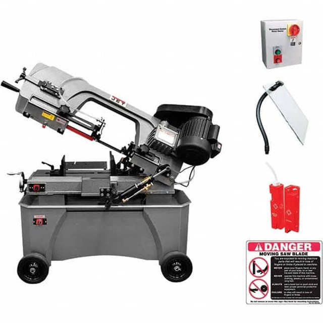 PRO-SAFE 1037195/1037188 Horizontal Bandsaw: 7 x 12" Rectangular, 7" Round Capacity, Step Pulley Drive