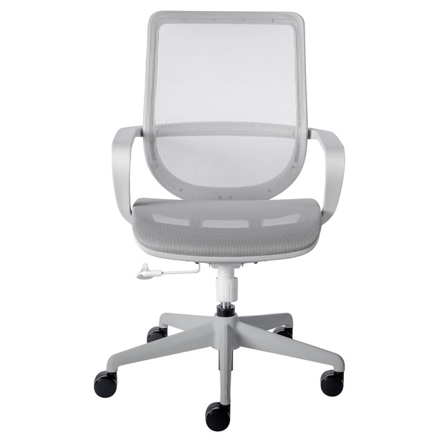 EURO STYLE, INC. Eurostyle 39005GRY-FA  Megan Fabric High-Back Commercial Office Chair, Gray