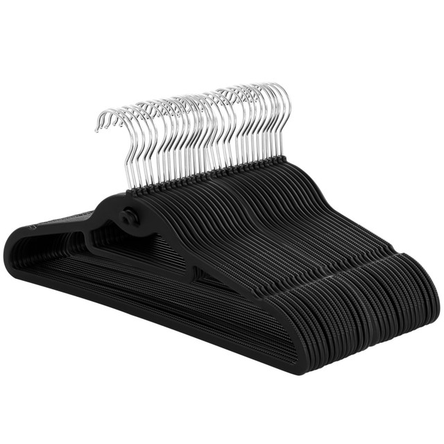 MEGAGOODS, INC. 995117648M Elama Home Hangers, Black, Pack Of 30 Hangers