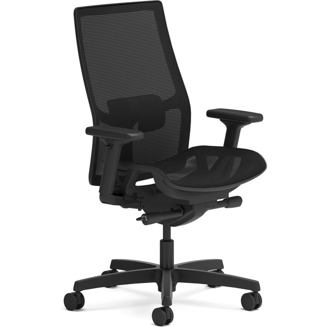 HNI CORPORATION I2MSKY2IMTN HON Ignition 2.0 Mid-back Mesh Seat Task Chair - Black Mesh Seat - Fog Mesh Back - Mid Back - Black - Armrest - 1 Each