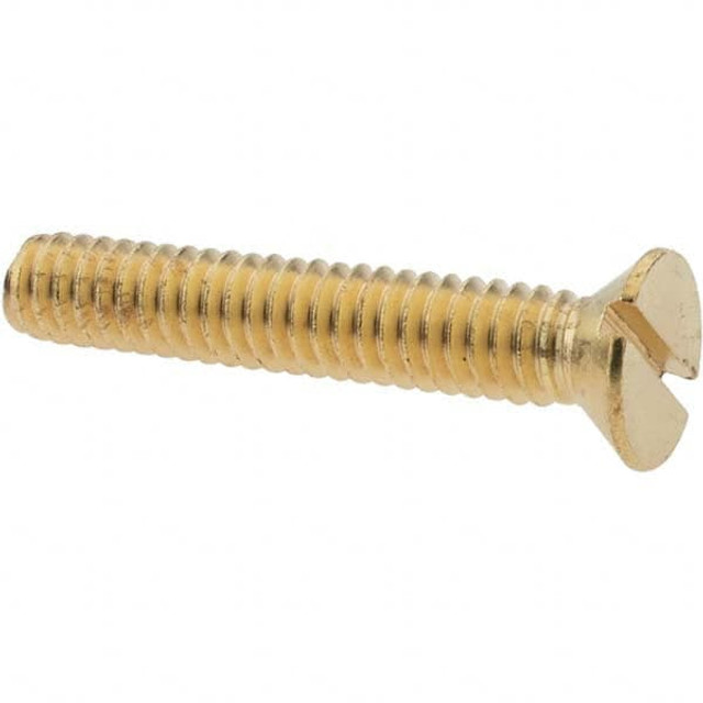 Value Collection 90688 Machine Screw: 1/4-20 x 1-1/2" OAL, Flat Head, Slotted