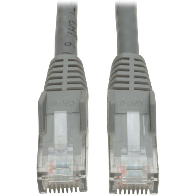 TRIPP LITE N201-030-GY Eaton Tripp Lite Series Cat6 Gigabit Snagless Molded (UTP) Ethernet Cable (RJ45 M/M), PoE, Gray, 30 ft. (9.14 m) - Patch cable - RJ-45 (M) to RJ-45 (M) - 30 ft - UTP - CAT 6 - molded, snagless, solid - gray