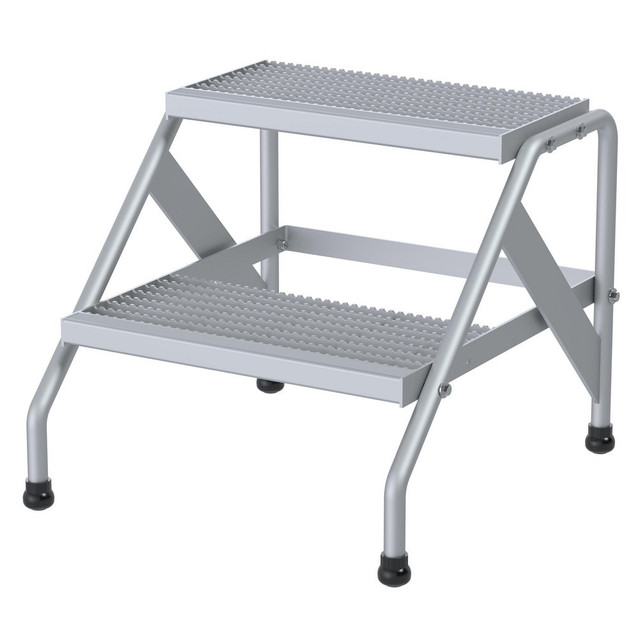 Vestil SSA-2-KD 2-Step Aluminum Step Ladder: 20" High