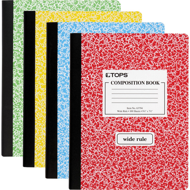 TOPS BUSINESS FORMS 63794 Tops Composition Book, 7-1/2in x 9-3/4in, 100 Sheets TOPS BUSINESS FORMS 63794 Tops Composition Book, 7-1/2in x 9-3/4in, 100 Sheets