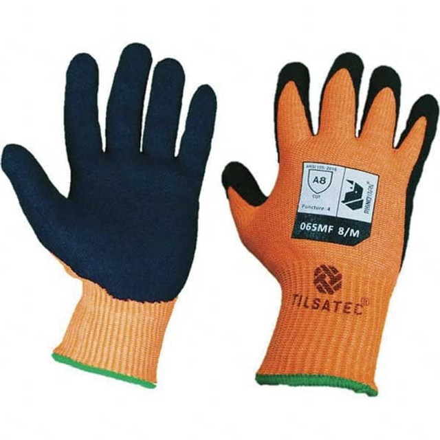 Tilsatec TTP065MF120 Cut, Puncture & Abrasive-Resistant Gloves: Size 3XL, ANSI Cut A8, ANSI Puncture 4, Micro-Foam Nitrile, Polyethylene