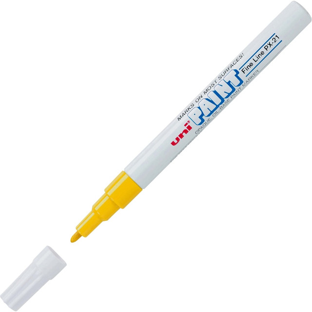 MITSUBISHI PENCIL CO.UK LTD 63705 Uni-Ball Oil-Base Fine Line uni Paint Markers - Fine Marker Point - Yellow Oil Based Ink - 1 Each MITSUBISHI PENCIL CO.UK LTD 63705 Uni-Ball Oil-Base Fine Line uni Paint Markers - Fine Marker Point - Yellow Oil Based Ink - 1 Each