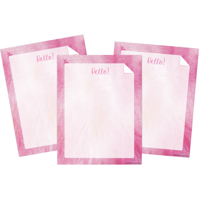 BARKER CREEK PUBLISHING, INC. 4344 Barker Creek Designer Computer Paper, 8-1/2in x 11in, Pink Tie-Dye, 50 Sheets Per Pack, Case Of 3 Packs