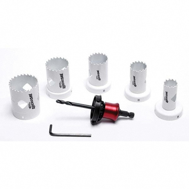 Disston E0100233 General Purpose Hole Saw Kit: 7 Pc, 1 to 2-1/2" Dia