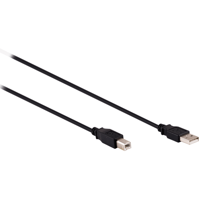 Connect with confidence when you use the Ativa A/B USB 2.0 Cable. Whether you have a PC or a Mac, this A-Male to B-Male USB cable effortlessly connects your laptop or desktop computer to USB-compatible printers, scanners and more. The durable 10ft. black cord blends well in any setting and is the ideal length for versatile home or office setups. This USB 2.0 cable also supports data transfer speeds up to 480Mbps. Stay connected for all your printing and scanning needs with the Ativa A/B USB 2.0 Cable.  Universal compatibility - Works with all brands of devices that feature compatible USB ports, such as computers, laptops, printers and more.  Easy installation - This A Male to B Male USB cable effortlessly connects your laptop or desktop computer to USB-compatible printers, scanners and more.  High-speed - This 2.0 cable supports data transfer speeds up to 480Mbps for quick data transfer between devices.  Extended reach - The durable 10ft. black cord blends well in any setting and offers extended reach for versatile home or office setups.  100% quality assured - This device cable is built for performance. If you have any questions, please call 1-877-777-4357.