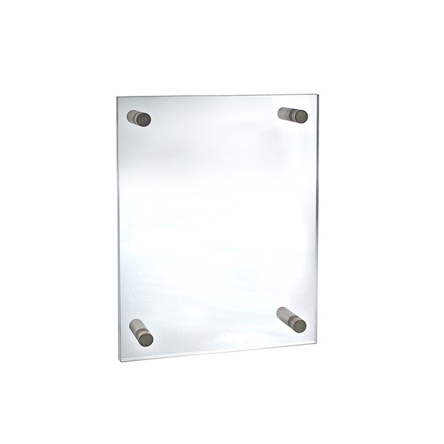 AZAR DISPLAYS 105512 Graphic Size Acrylic Vertical/Horizontal Standoff Sign Holder, 9in x 12in, Clear AZAR DISPLAYS 105512 Graphic Size Acrylic Vertical/Horizontal Standoff Sign Holder, 9in x 12in, Clear