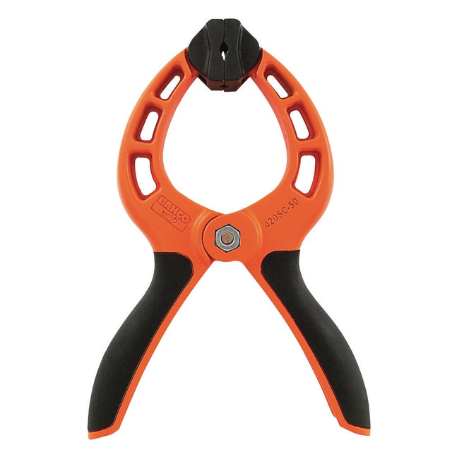 Bahco 420SC-50 Spring Clamps; Jaw Opening Capacity (mm): 50.80 ; Jaw Opening Capacity (Inch): 2 ; Clamping Pressure: 45 ; Body Material: Plastic ; Tip Material: Plastic ; Handle Material: Plastic