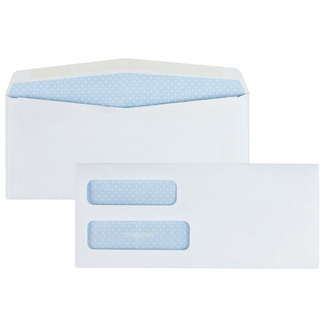 QUALITY PARK PRODUCTS 24550 Quality Park #10 Envelopes, Double-Window, Security, White, Box Of 500