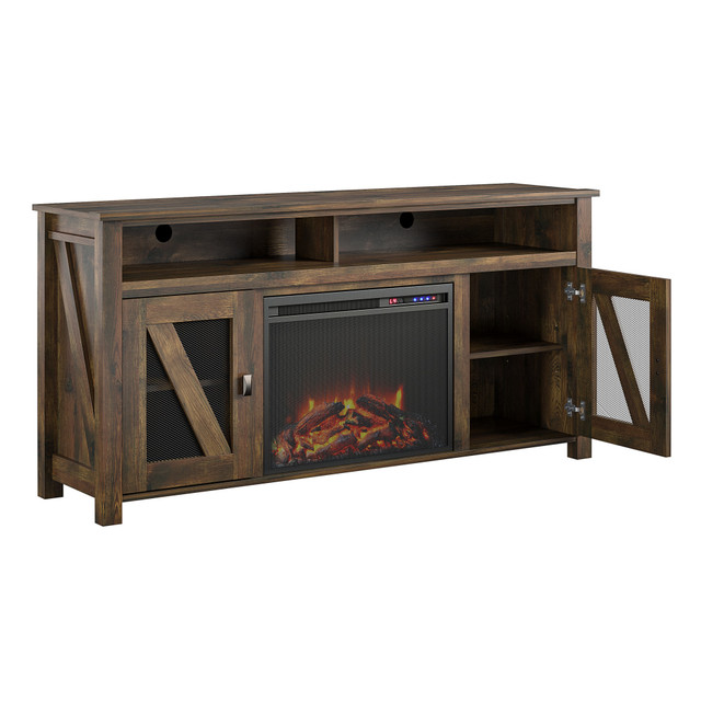 AMERIWOOD INDUSTRIES, INC. 2791846COM Ameriwood Home Bloomfield Fireplace TV Stand For 60in TVs, Brown