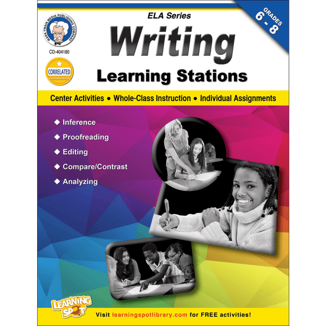 CARSON-DELLOSA PUBLISHING LLC 404180 Mark Twain Writing Learning Stations Workbook, Grades 6-8 CARSON-DELLOSA PUBLISHING LLC 404180 Mark Twain Writing Learning Stations Workbook, Grades 6-8