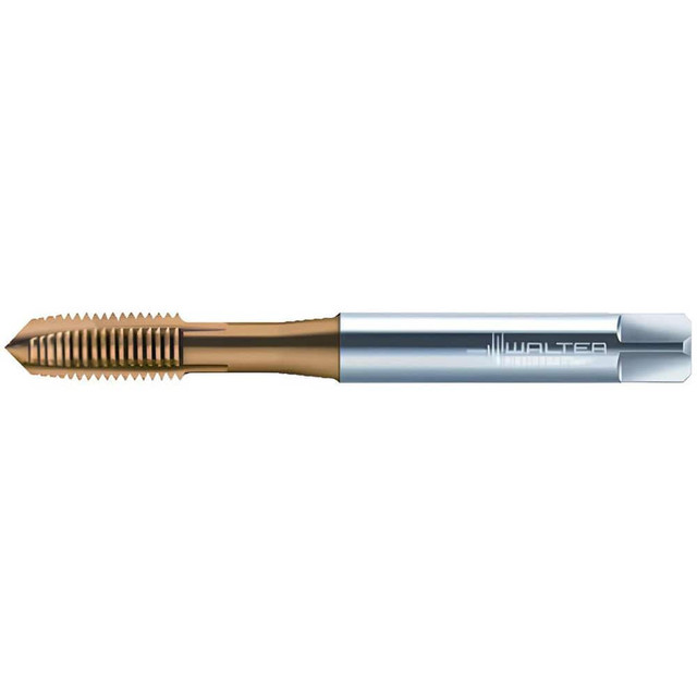 Walter-Prototyp 6149668 Spiral Point Tap: M2x0.4 Metric, 2 Flutes, Plug Chamfer, 6H Class of Fit, High-Speed Steel-E, TiN Coated