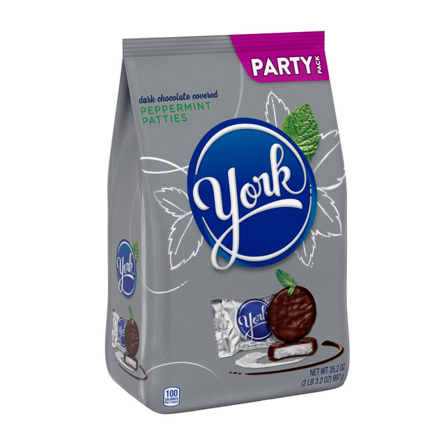 HERSHEY 05811 York Dark Chocolate Peppermint Patties, 35.2-Oz Bag