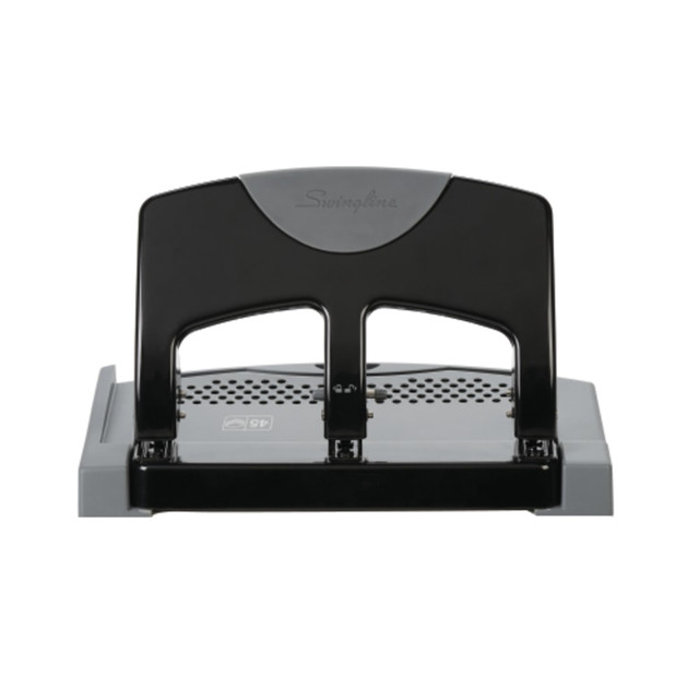 ACCO BRANDS USA, LLC A7074136 Swingline SmartTouch Low-Force 3-Hole Punch, Black/Gray