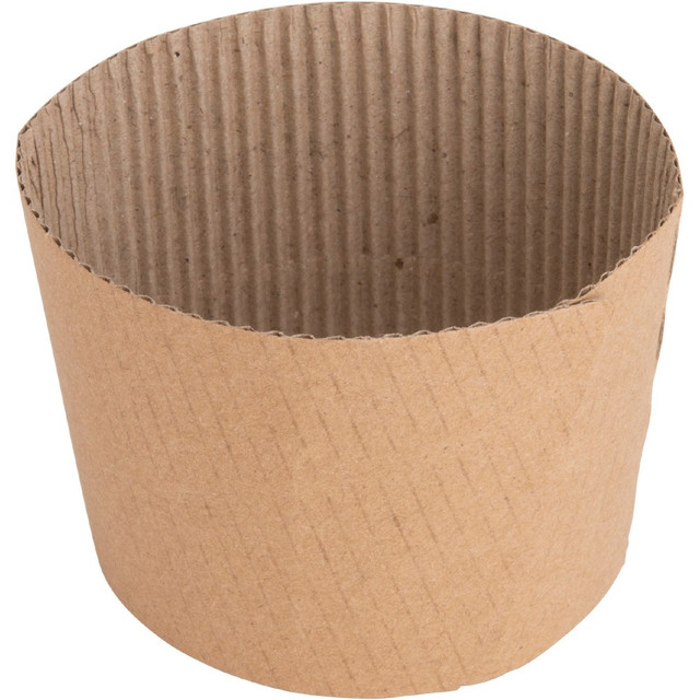 GENUINE JOE 19049 Corrugated Hot Cup Sleeves, Brown, Pack Of 50 GENUINE JOE 19049 Corrugated Hot Cup Sleeves, Brown, Pack Of 50