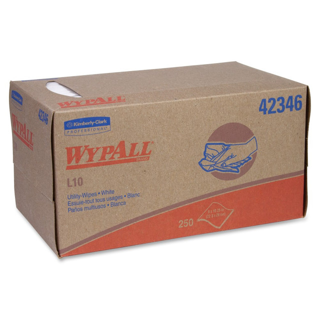 KIMBERLY-CLARK 42346 Wypall L10 Utility Wipes, 9in x 10 1/4in, Pack Of 24