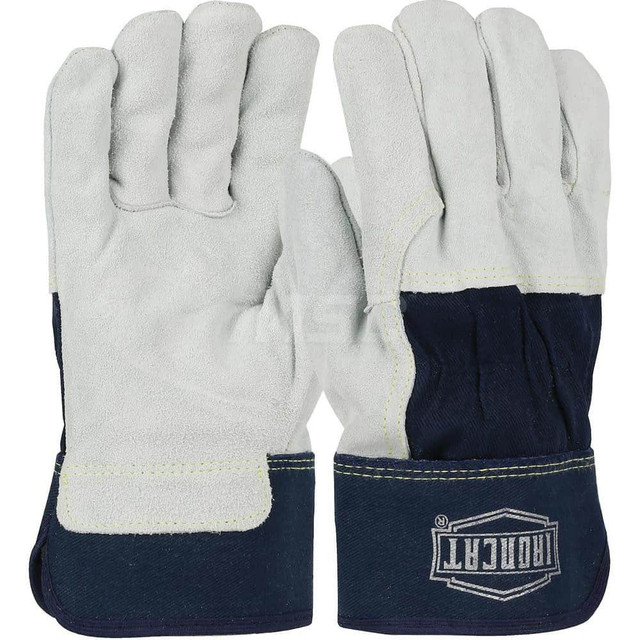 PIP IC65/M Welding Gloves: Size Medium, Uncoated, Split Cowhide Leather, Mining & Transportation Application