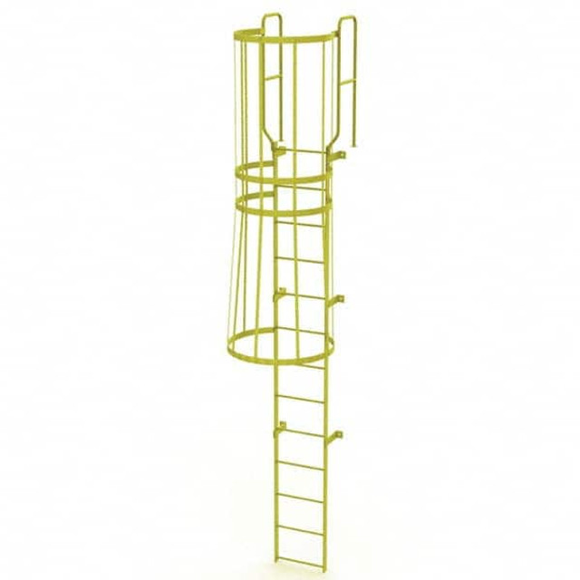 TRI-ARC WLFC1213-Y Steel Wall Mounted Ladder: 12" High, 13 Steps, 350 lb Capacity