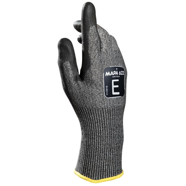 MAPA Professional 34622000 Cut & Puncture Resistant Gloves; Glove Type: Cut-Resistant ; Coating Coverage: Palm ; Coating Material: Polyurethane ; Primary Material: Polyurethane ; Gender: Unisex ; Color: Black; Gray