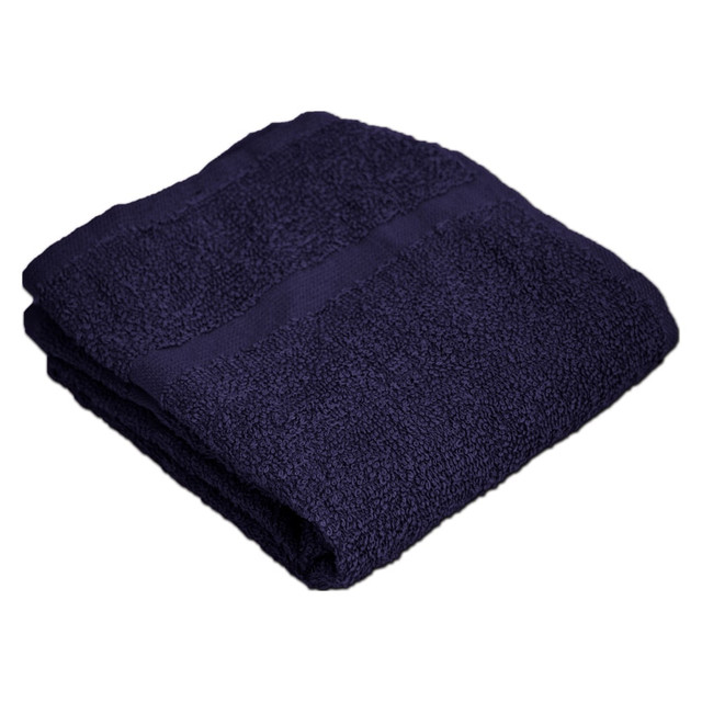 R&R TEXTILE MILLS INC Valu 71624-12  Hand Towels, 16in x 27in, Navy, Pack Of 12 Towels