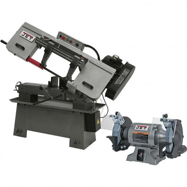 Jet 6211224/9712424 Horizontal Bandsaw: 9 x 13" Rectangular, 9" Round Capacity, Step Pulley Drive