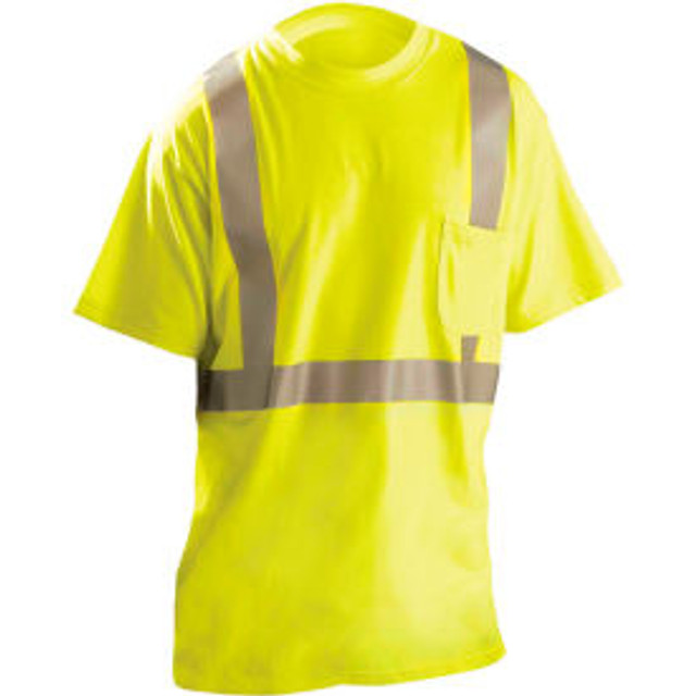 OccuNomix Flame Resistant Short Sleeve T-Shirt Class 2 ANSI Hi-Vis Yellow M LUX-TP2/FR-YM p/n LUX-TP2/FR-YM