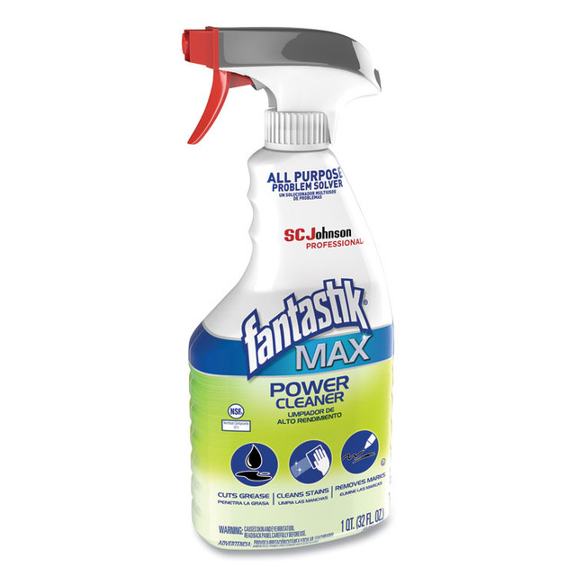 SC JOHNSON Fantastik® MAX 323563 Power Cleaner, Pleasant Scent, 32 oz Spray Bottle, 8/Carton